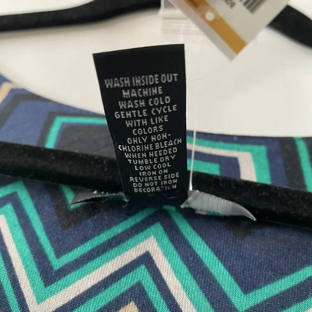 NWT INC International Concepts Maxi Dress Sleeveless Boho Chevron Blue Size 3X - Picture 9 of 10